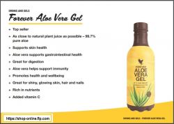 Form the world leader in Aloe: Aloe Vera Gel to drink