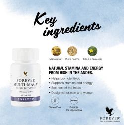 More performance with the nutrition supplement Forever Multi-Maca 